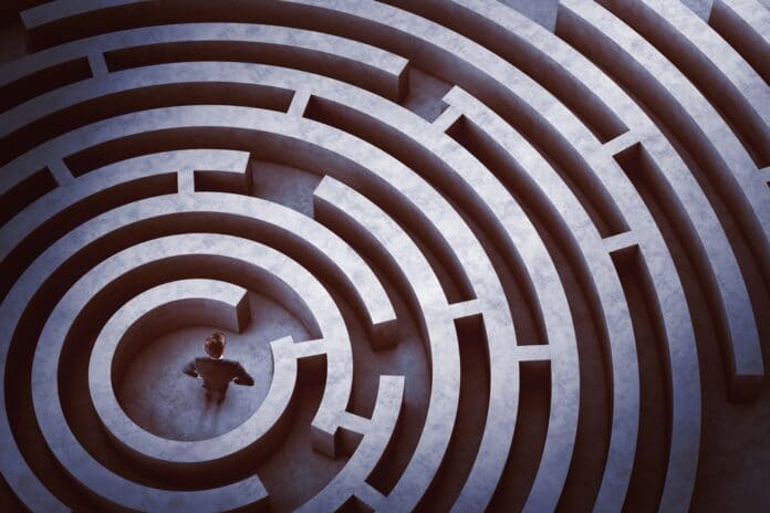 Center of a maze